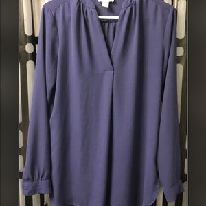 Loft long sleeve v neck blouse